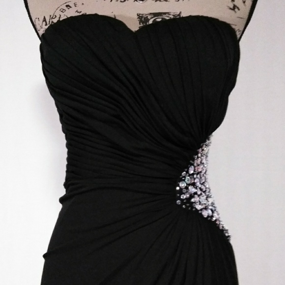 Morgan & Co. Dresses & Skirts - Strapless Black Prom Dress